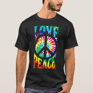 Camiseta Signo de paz Amor 60S 70S Tejido Hippie 2