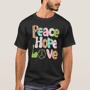 Camiseta Signo de Paz Amor 60s 70s Tie Dye Hippie Halloween