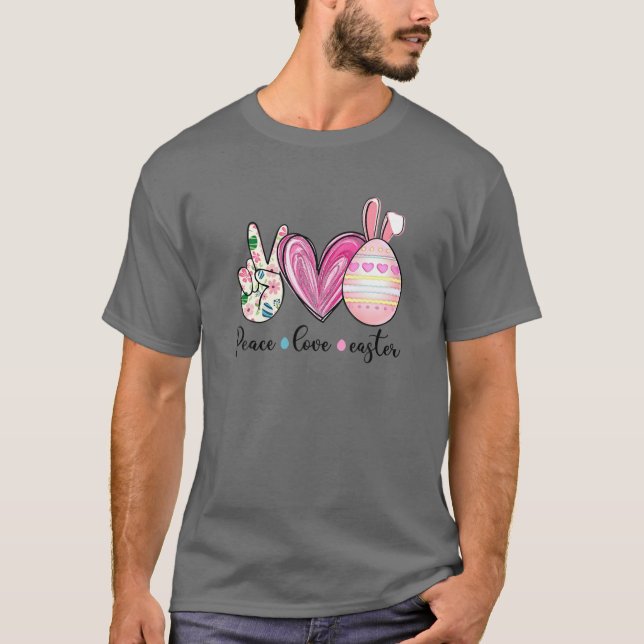 Camiseta Signo de paz Amor Semana Santa Caza de Huevos Grac (Anverso)