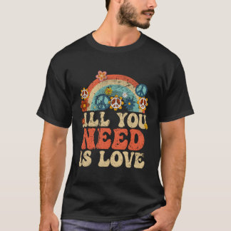 Camiseta Signo de paz amor Todo lo que necesitas es amor Py