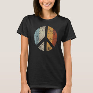 Camiseta Signo de paz angustiado retro vintage