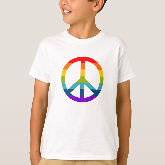 Camiseta Signo de paz arcoiris (Anverso)