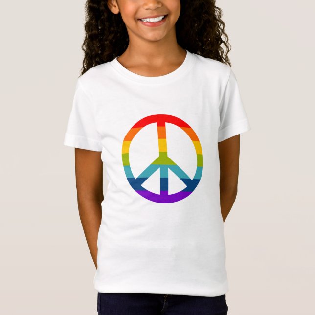 Camiseta Signo de paz arcoiris (Anverso)