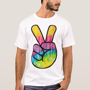 Camiseta Signo de paz arcoiris