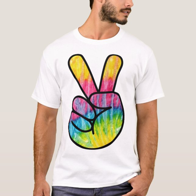 Camiseta Signo de paz arcoiris (Anverso)