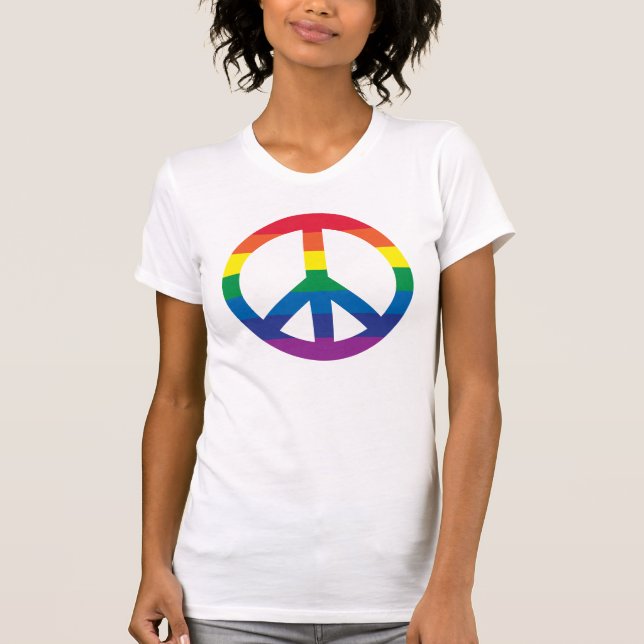 Camiseta Signo de paz arcoiris (Anverso)