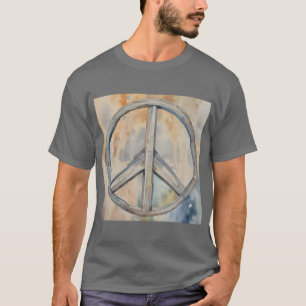 Camiseta Signo de paz Arte de pintura acuarela