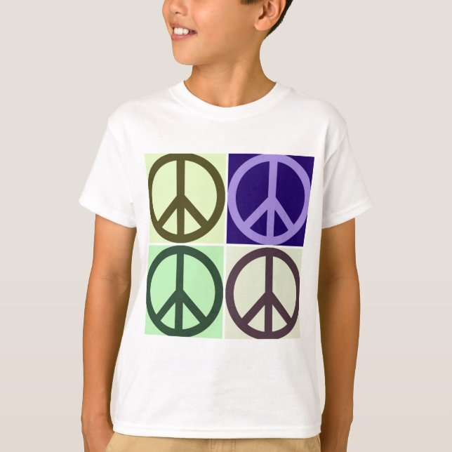 Camiseta Signo de paz arte pop (Anverso)