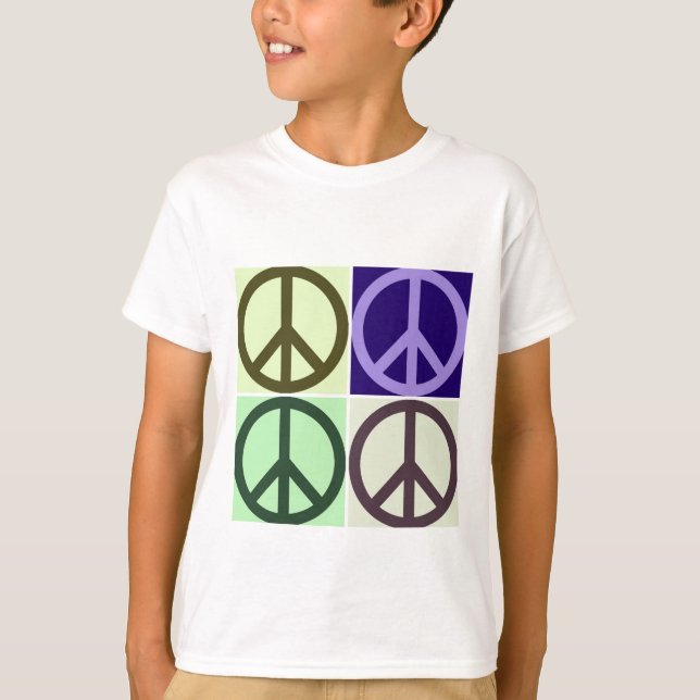 Camiseta Signo de paz arte pop (Anverso)