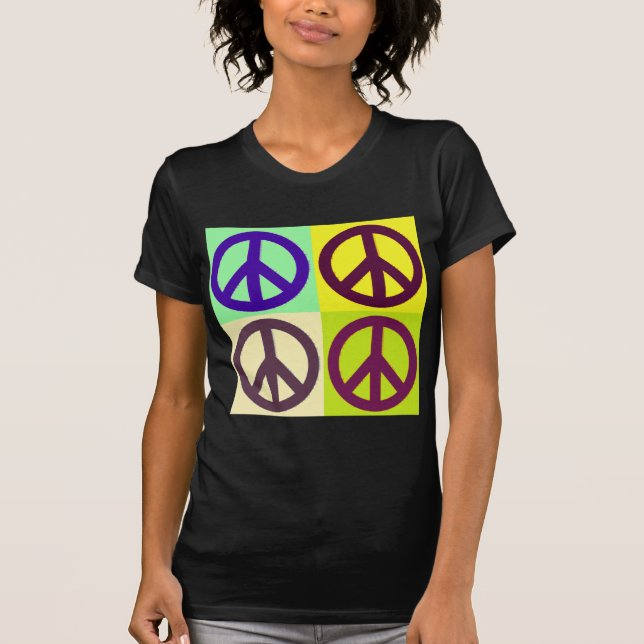 Camiseta Signo de paz arte pop (Anverso)