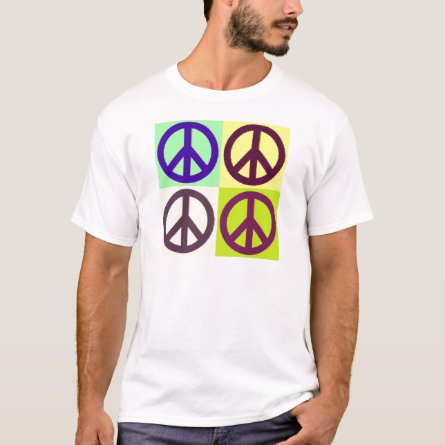 Camiseta Signo de paz arte pop (Anverso)