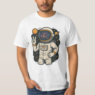 Camiseta Signo de paz astronauta Spaceman Galaxy Astro Love