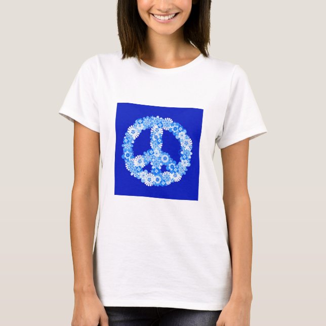 Camiseta Signo de paz azul (Anverso)