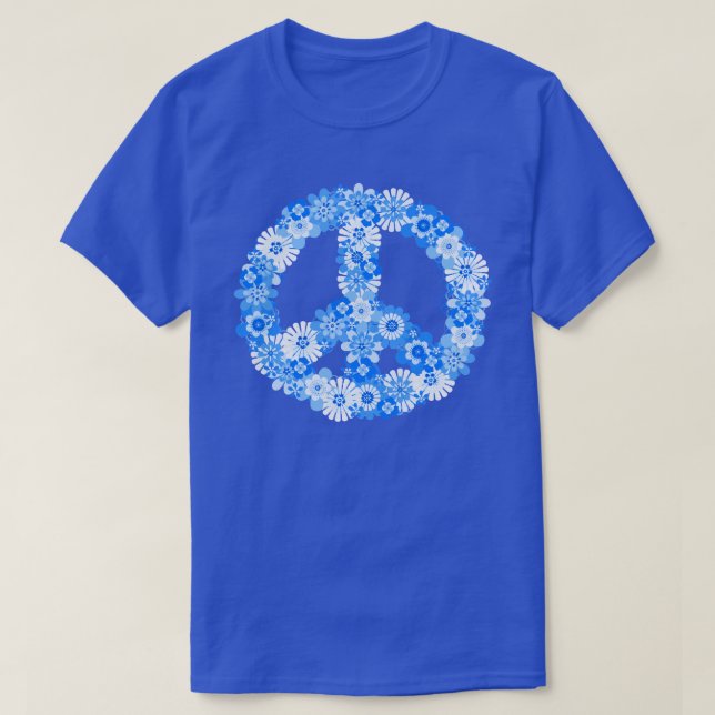 Camiseta Signo de paz azul (Diseño del anverso)