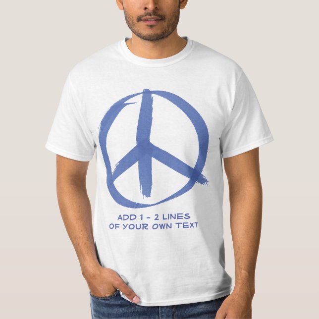 Camiseta Signo de paz azul (Anverso)
