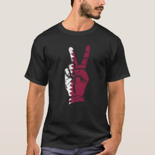 Camiseta Signo de paz Bandera de Qatar