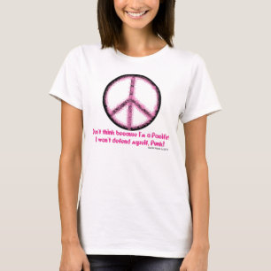 Camiseta Signo de paz/Camisa pacifista (1-rosada)