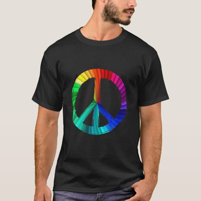 Camiseta Signo de paz colorida (Anverso)