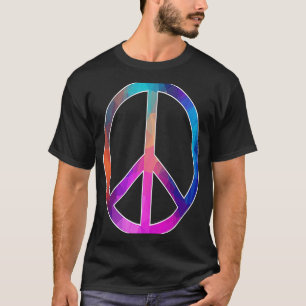Camiseta Signo de paz colorida Patrón arcoiris geométrico 6