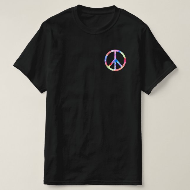 Camiseta Signo de paz colorido (Diseño del anverso)