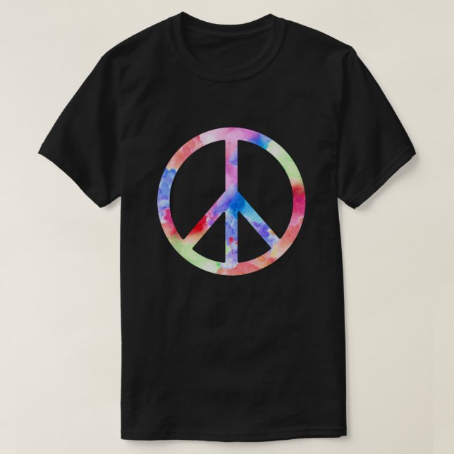 Camiseta Signo de paz colorido (Diseño del anverso)