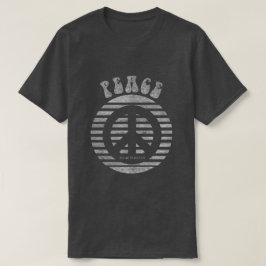 Camiseta Signo de paz con gris circular estresado