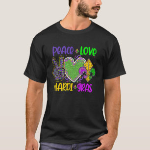 Camiseta Signo de paz Corazón Fleur De Lys Hippie Paz Mamáe