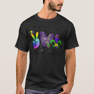 Camiseta Signo de paz Corazón Fleur De Lys Hippie Paz Mamáe