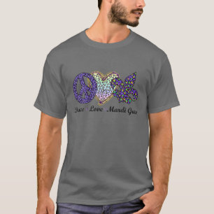 Camiseta Signo de paz Corazón Fleur De Lys Hippie Paz Mamáe