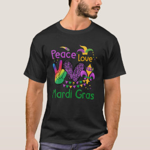 Camiseta Signo de paz Corazón Fleur De Lys Hippie Paz Mamáe
