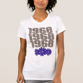 Camiseta Signo de paz de 1968, hippie, poder de la flor mor