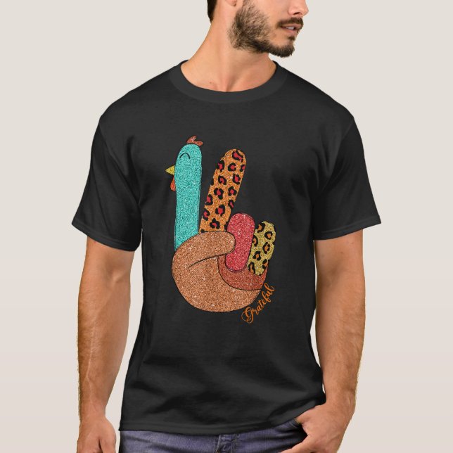 Camiseta Signo de paz de Acción de Gracias Paz Amar la mano (Anverso)