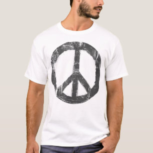 Camiseta Signo de paz de diseño con alteraciones retro vint