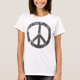 Camiseta Signo de paz de diseño con alteraciones retro vint