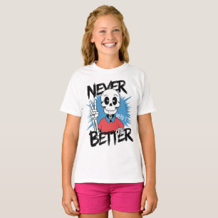 Camiseta Signo de paz de esqueleto nunca mejor