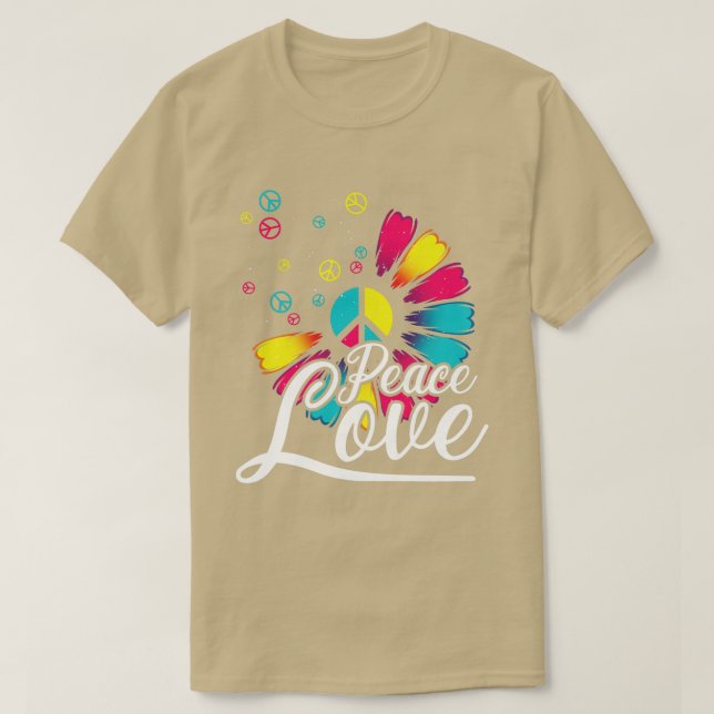 Camiseta Signo de paz de flor (Diseño del anverso)