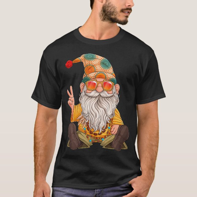 Camiseta Signo de paz de Gnome Hippie Gnomes Amantes (Anverso)
