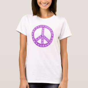 Camiseta Signo de paz de joyas púrpuras