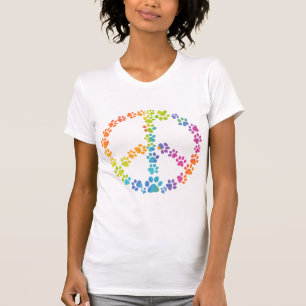 Camiseta Signo de paz de la imagen de la ruta arcoiris cami