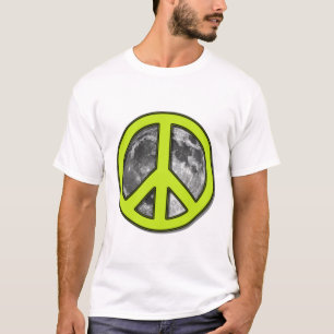 Camiseta Signo de paz de la luna verde