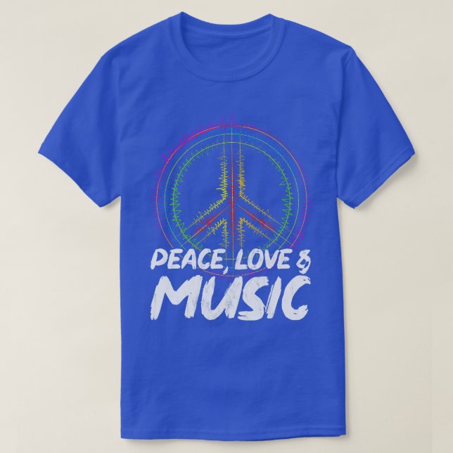 Camiseta Signo de paz de la música de amor de paz (Diseño del anverso)