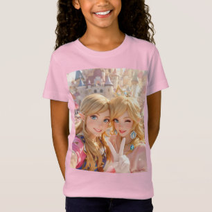 Camiseta Signo de paz de la Princesa Zelda y Peach Selfie