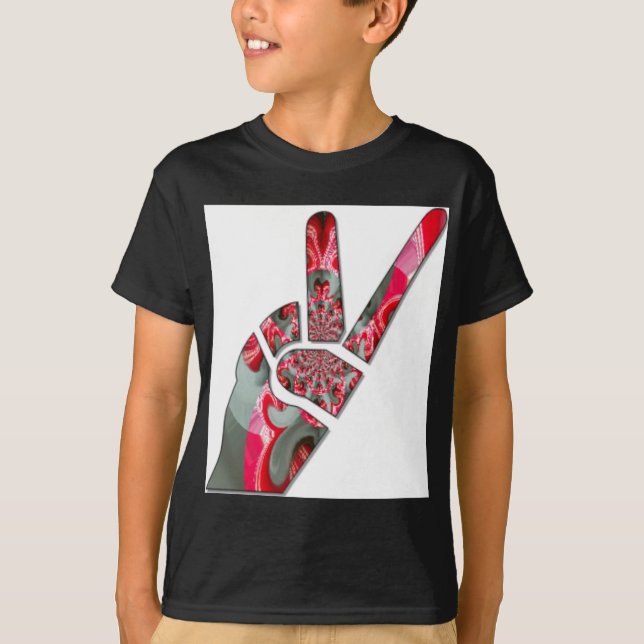 Camiseta Signo de paz de mano (Anverso)