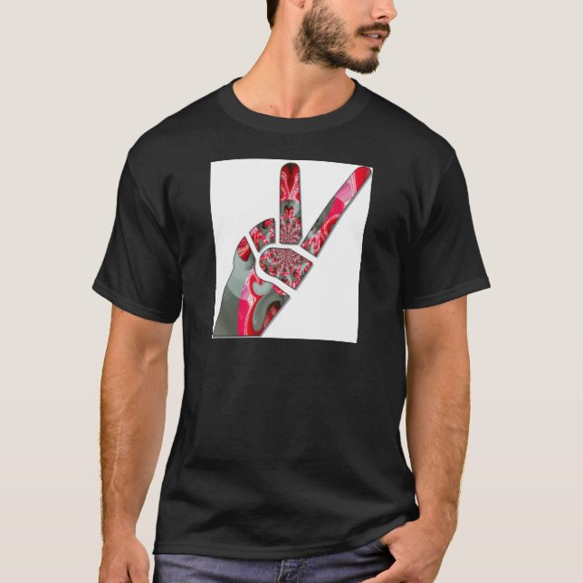 Camiseta Signo de paz de mano (Anverso)