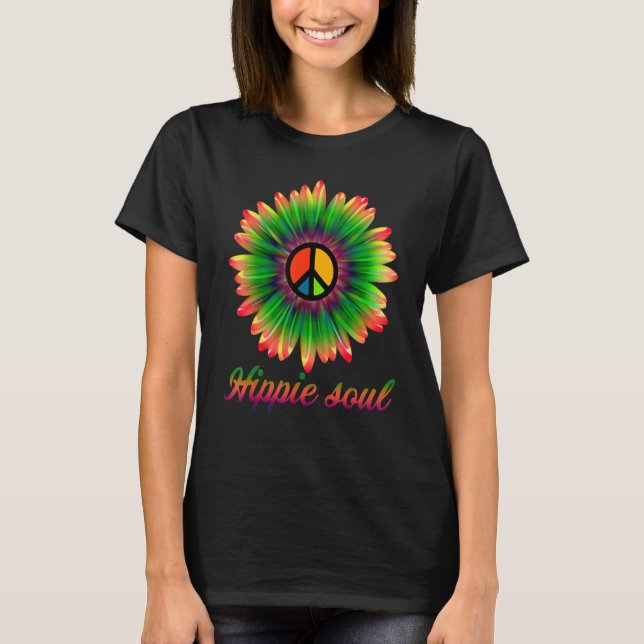Camiseta Signo de paz de margarita flor Hippie Soul Daisy F (Anverso)