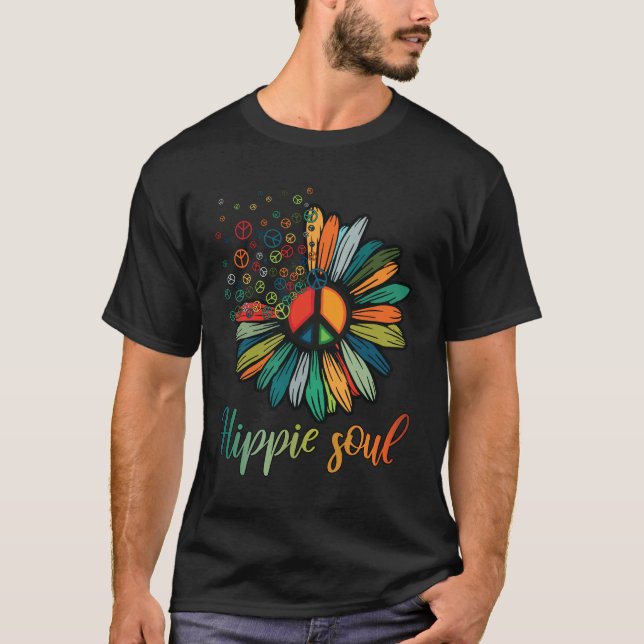 Camiseta Signo de paz de margarita Hippie Soul (Anverso)
