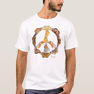 Camiseta signo de paz de mariposa