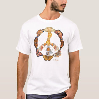 Camiseta signo de paz de mariposa
