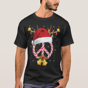 Camiseta Signo de paz de navidades Símbolo de Candy Cane Sa