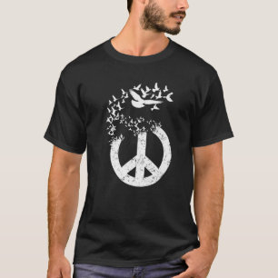 Camiseta Signo de paz de palomas Cute Turtledove Lovers B